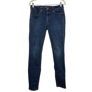 American Eagle Outfitters Womens Skinny Jeans Dark Wash Indigo Size 6 Regular